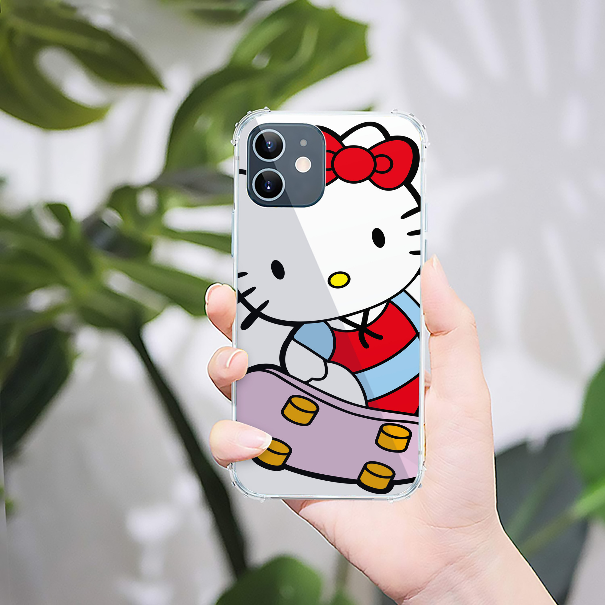 （画像用） Hello Kitty ハローキティ 【iPhone 12シリーズ対応】透明スマホケース（クリアソフトケース）